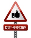 Cost effective warning like sign concept Royalty Free Stock Photo
