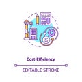 Cost-efficiency concept icon
