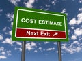 Cost estimate sign