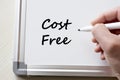 Cost free written on whiteboard Royalty Free Stock Photo