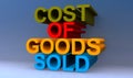 Cost of goods sold on blue Royalty Free Stock Photo