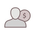 Cost of labor fill vector icon which can easily modify or edit