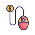 Cost per click Isolated Vector icon which can easily modify or edit Royalty Free Stock Photo