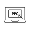 Cost per click Isolated Vector icon which can easily modify or edit Royalty Free Stock Photo