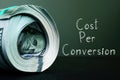 Cost Per Conversion CPC is shown on the conceptual photo using the text