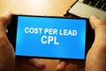 Cost per lead CPL. Royalty Free Stock Photo