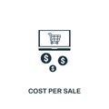 Cost Per Sale icon. Creative element design from content icons collection. Pixel perfect Cost Per Sale icon for web design, apps, Royalty Free Stock Photo