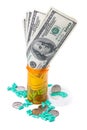 The cost of prescriptions Royalty Free Stock Photo