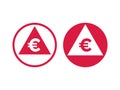 Cost price euro decrease increase index icon