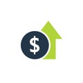 Cost rising icon Royalty Free Stock Photo