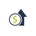 Cost rising icon Royalty Free Stock Photo