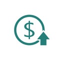 Cost Rising Icon Royalty Free Stock Photo