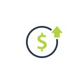 Cost rising outline icon