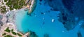 Cost of Sardinia: Peninsula of Punta Molentis. View of beautiful beach at Punta Molentis, Villasimius, Sardinia, Italy. Beautiful Royalty Free Stock Photo