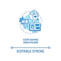 Cost saving healthcare concept icon