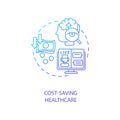 Cost saving healthcare concept icon