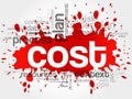 COST word cloud Royalty Free Stock Photo