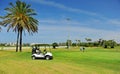 Players in Golf course of Costa Ballena, Rota, Cadiz province, Spain Royalty Free Stock Photo