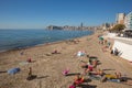 Costa Blanca Benidorm Spain beach just before covid virus lockdown