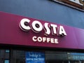 Costa Coffee shop closed due to London lockdown, Coronavirus pandemic.
