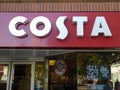 Costa Coffee shop sign logo Royalty Free Stock Photo