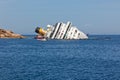 Costa Concordia Cruise Ship after Shipwreck Royalty Free Stock Photo