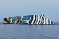 Costa Concordia Cruise Ship after Shipwreck Royalty Free Stock Photo