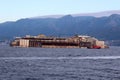 Costa Concordia, sea voyage and arrival at the port of Genoa Voltri