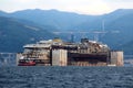 Costa Concordia, sea voyage and arrival at the port of Genoa Voltri