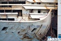 Costa Concordia wreck in Genoa Harbor