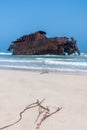 Costa de Boa EsperanÃÂ§a with shipwreck Cabo Santa Maria - Boavista, Kapverden