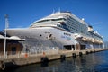 Costa Diadema, a Dream-class cruise ship operated by Costa Crociere, is docked in Ajaccio port, Corsica island , France.