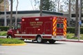 5-8-2021 Costa Mesa, California - USA: Employee accident on construction site work. Emergency service. First aid procedure.