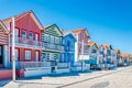 Costa Nova, Portugal: colorful striped houses in a beach village