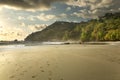 Costa Rica Beach at Sunset Royalty Free Stock Photo