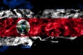 Costa Rica, coat smoke flag isolated on black background