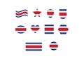 Costa Rica flag symbol emblem state Royalty Free Stock Photo
