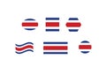 Costa Rica flag symbol emblem state Royalty Free Stock Photo