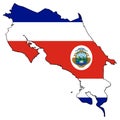 Costa Rica map vector illustration. Central America. America