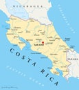 Costa Rica Political Map