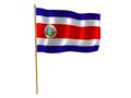 Costa Rica silk flag