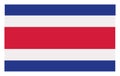 Costa Rican flag. Royalty Free Stock Photo