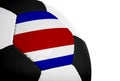 Costa Rican Flag - Football Royalty Free Stock Photo