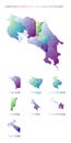 Costa Rican low poly regions.