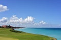 Costal golf course at Caribbean Sea