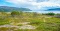 Costal shoreline view in Norway during summer