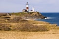 Costal view of Montauk Point Lighthouse.