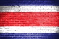 Costarica flag,wall texture background