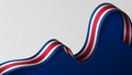 Costarica ribbon flag background