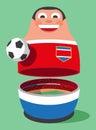 Costarica Cute Cartoon soccer mascot